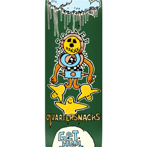 Krooked X Quarter Snacks Get High Skateboard Deck 8.25" - Image 2