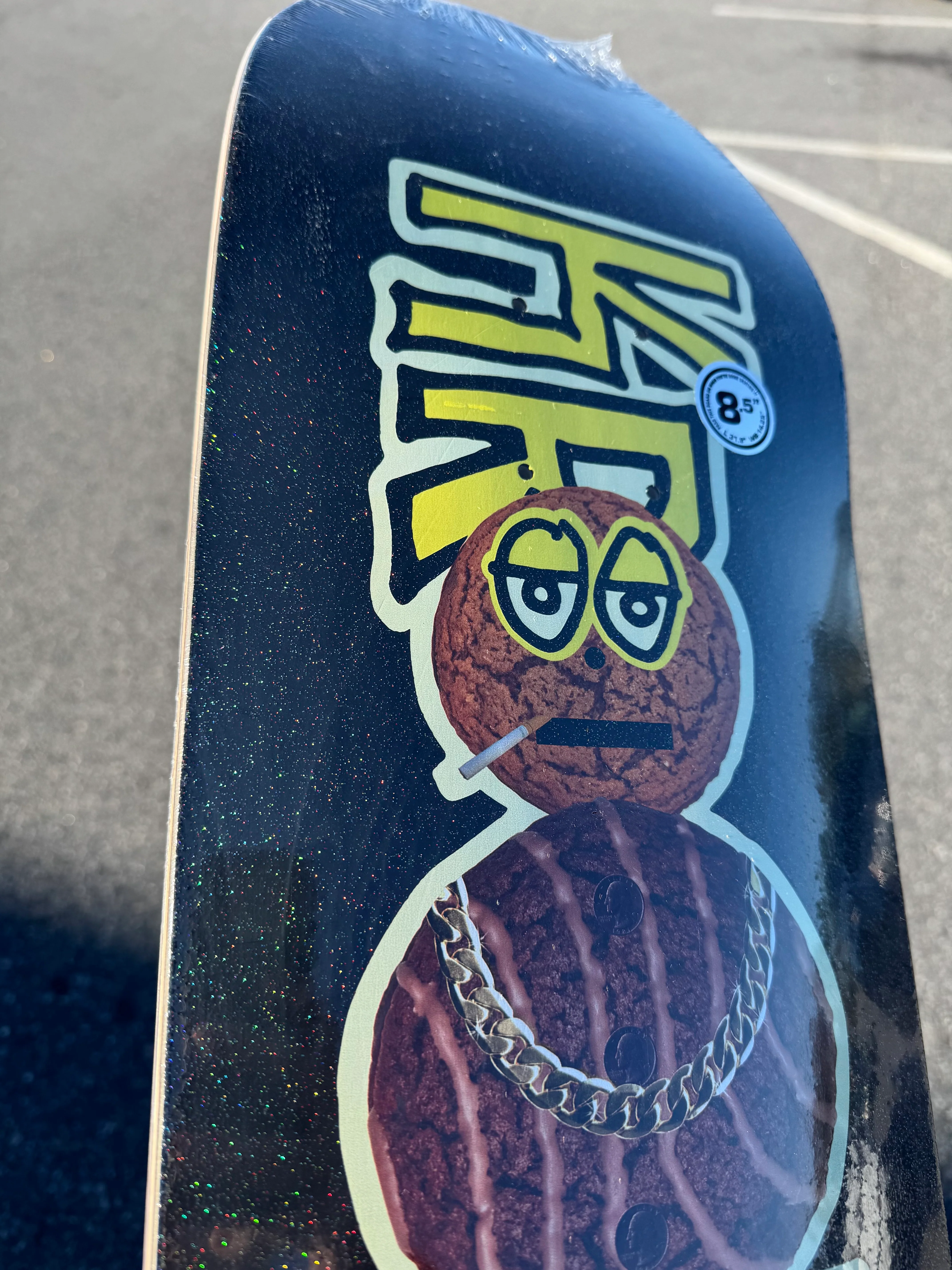 Krooked X Quarter Snacks Snackman Skateboard Deck 8.5" - Image 4