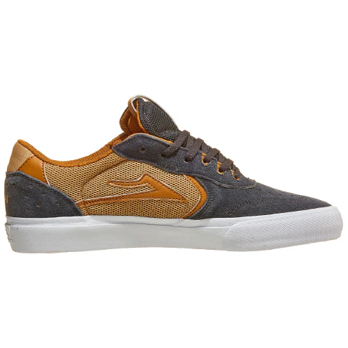 Lakai Atlantic Vulc Skate Shoe - Charcoal/Tan - Image 3
