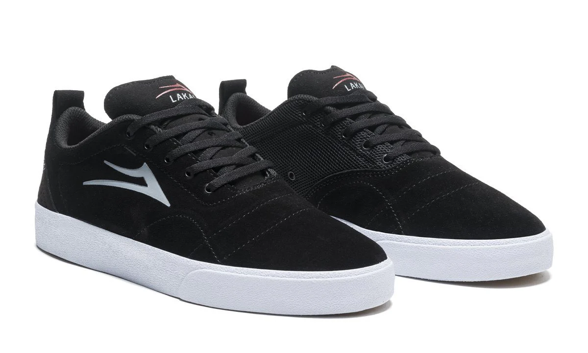 Lakai Bristol Skate Shoe - Black/Grey - Image 2