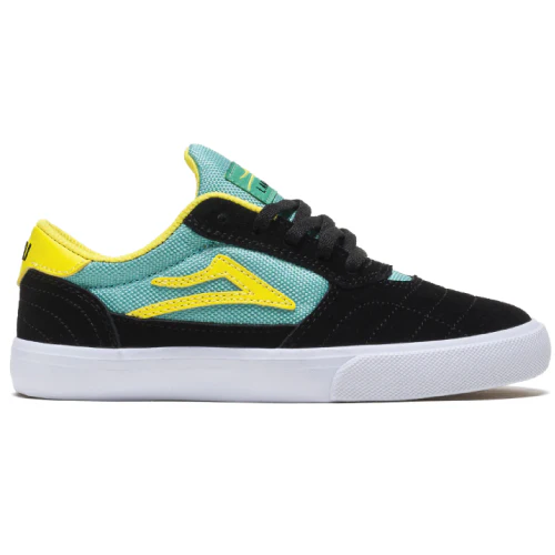 Lakai Cambridge Kids Skate Shoe - Black/Teal