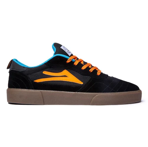 Lakai X Poler Cambridge Skate Shoe - Black/Multi Suede