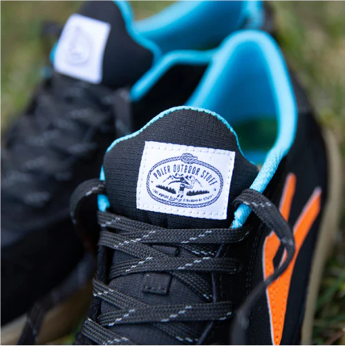 Lakai X Poler Cambridge Skate Shoe - Black/Multi Suede - Image 4