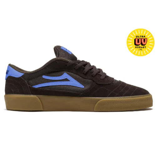 Lakai Cambridge Skate Shoe - Chocolate/Light Blue UV - Image 2