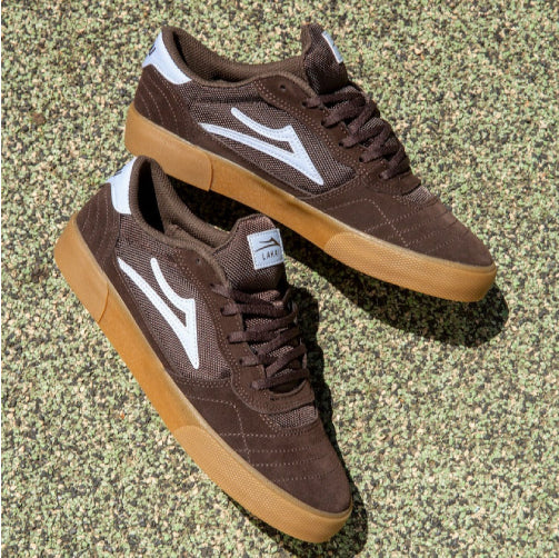 Lakai Cambridge Skate Shoe - Chocolate/Light Blue UV - Image 4