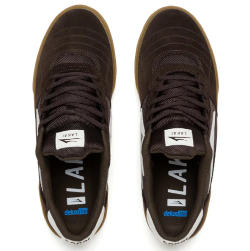 Lakai Cambridge Skate Shoe - Chocolate/Light Blue UV - Image 5