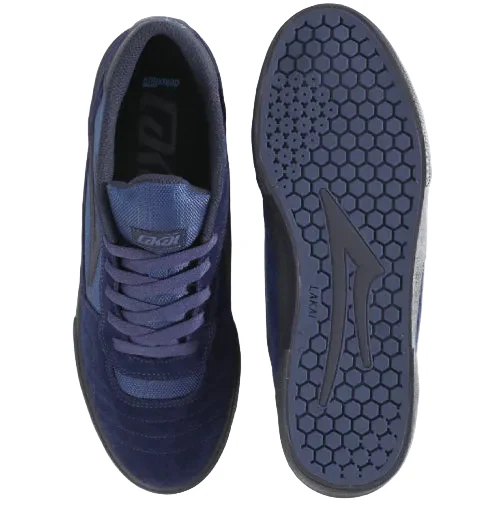 Lakai Cambridge Skate Shoe - Estate Blue Suede Monochrome - Image 3