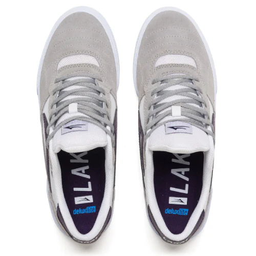 Lakai Cambridge Skate Shoe - Grey/White - Image 3