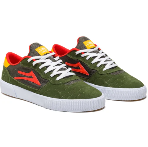 Lakai Cambridge Skate Shoe - Olive/Yellow - Image 2