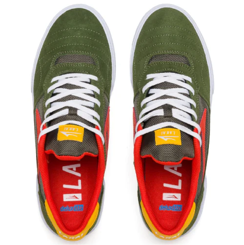 Lakai Cambridge Skate Shoe - Olive/Yellow - Image 3
