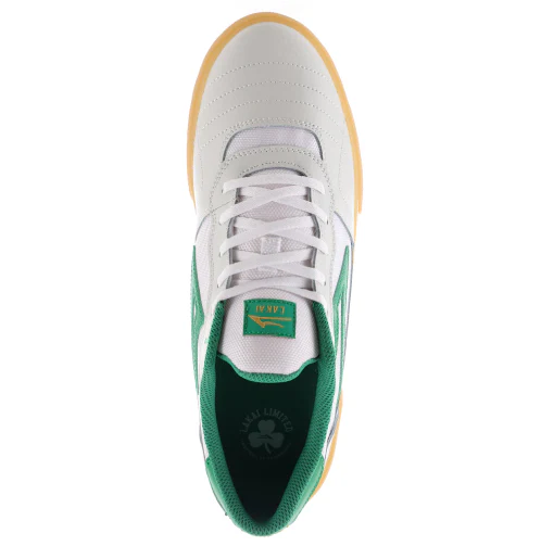 Lakai Cambridge Skate Shoe - White/Green Leather - Image 5