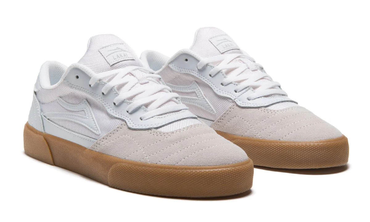 Lakai Cambridge Skate Shoe - White/Gum - Image 2