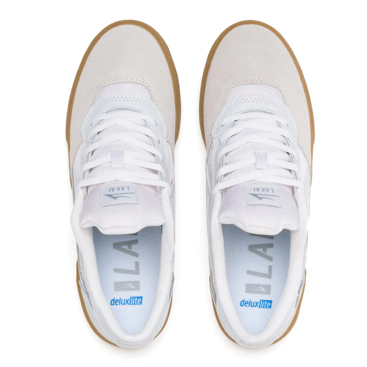Lakai Cambridge Skate Shoe - White/Gum - Image 4