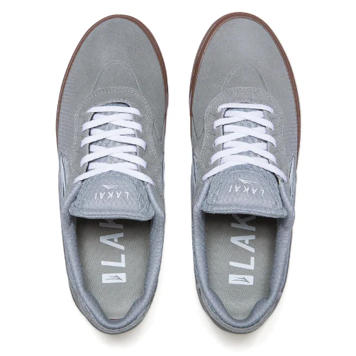 Lakai Essex Skate Shoe - Light Grey/Gum - Image 3