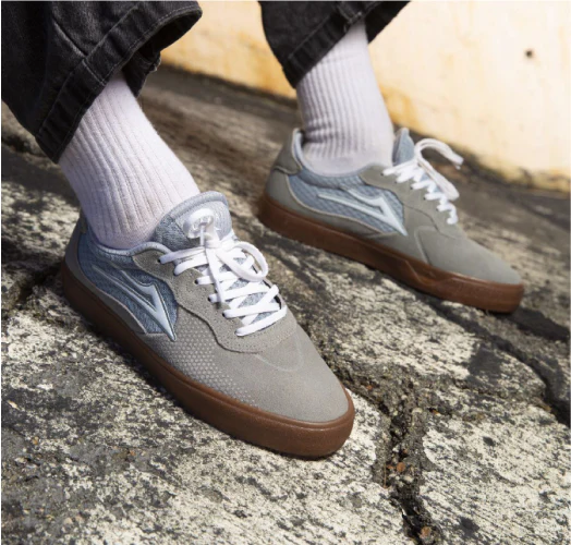 Lakai Essex Skate Shoe - Light Grey/Gum - Image 4
