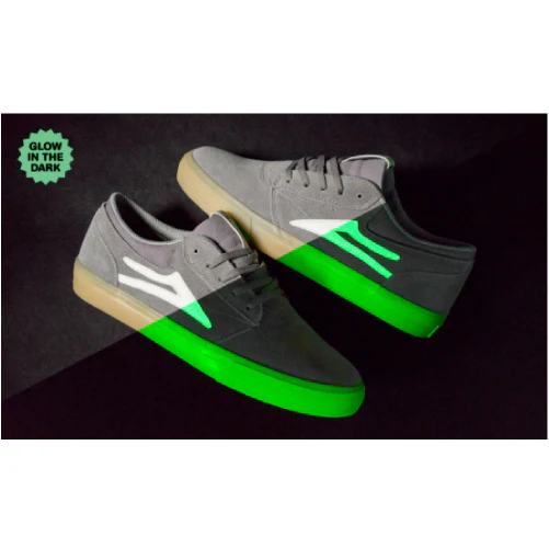 Lakai Griffin Grey, Glow in the Dark Skate Shoes