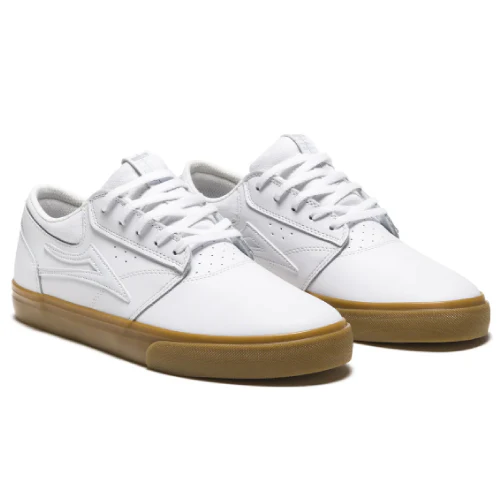Lakai Griffin Skate Shoe - White/Gum - Image 2