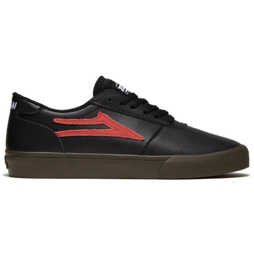 Lakai Manchester Leather Skate Shoe - Black/Dark Gum