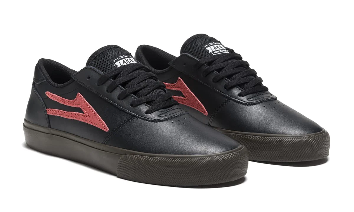 Lakai Manchester Leather Skate Shoe - Black/Dark Gum - Image 2