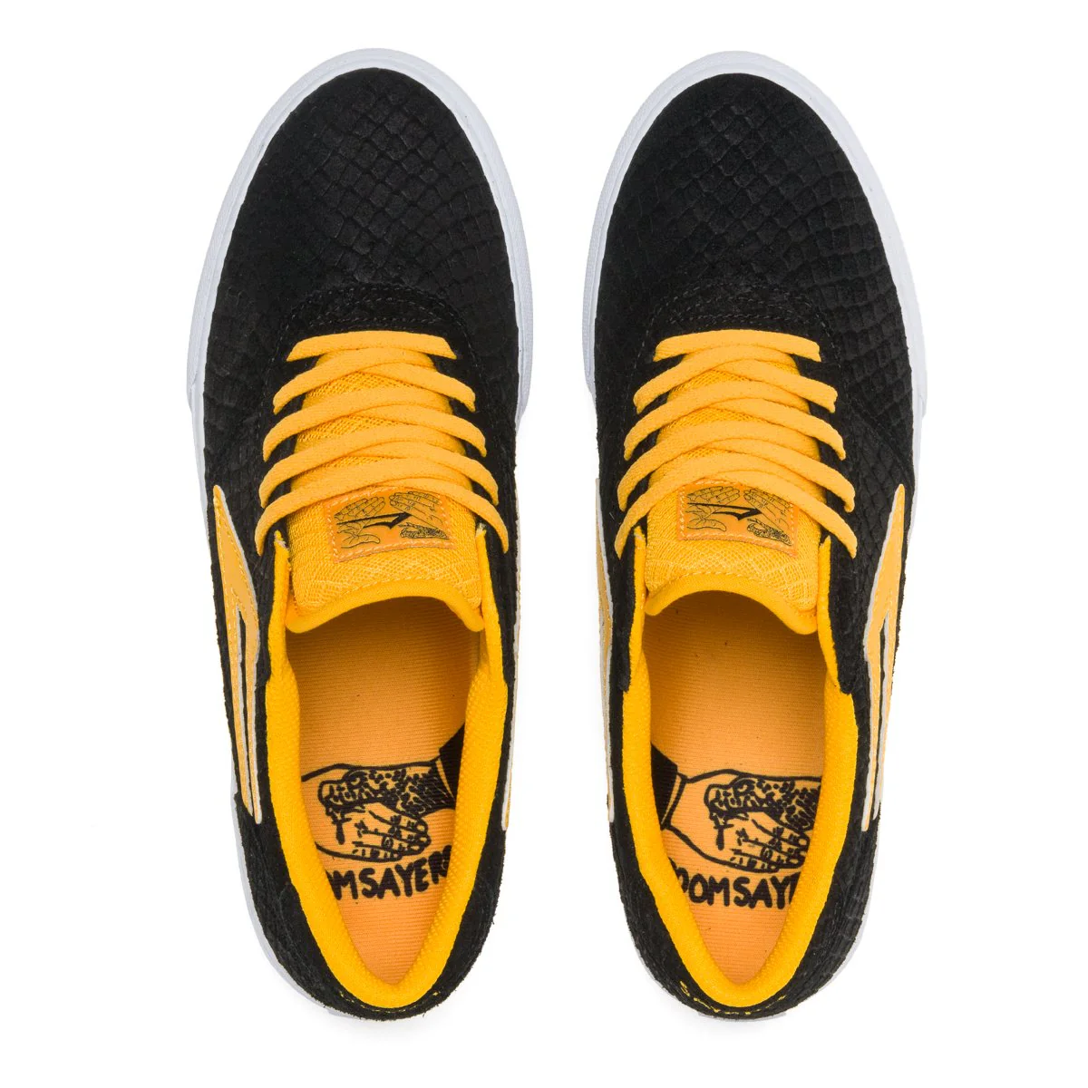 Lakai X Doomsayers Manchester Skate Shoe - Black/Gold - Image 2