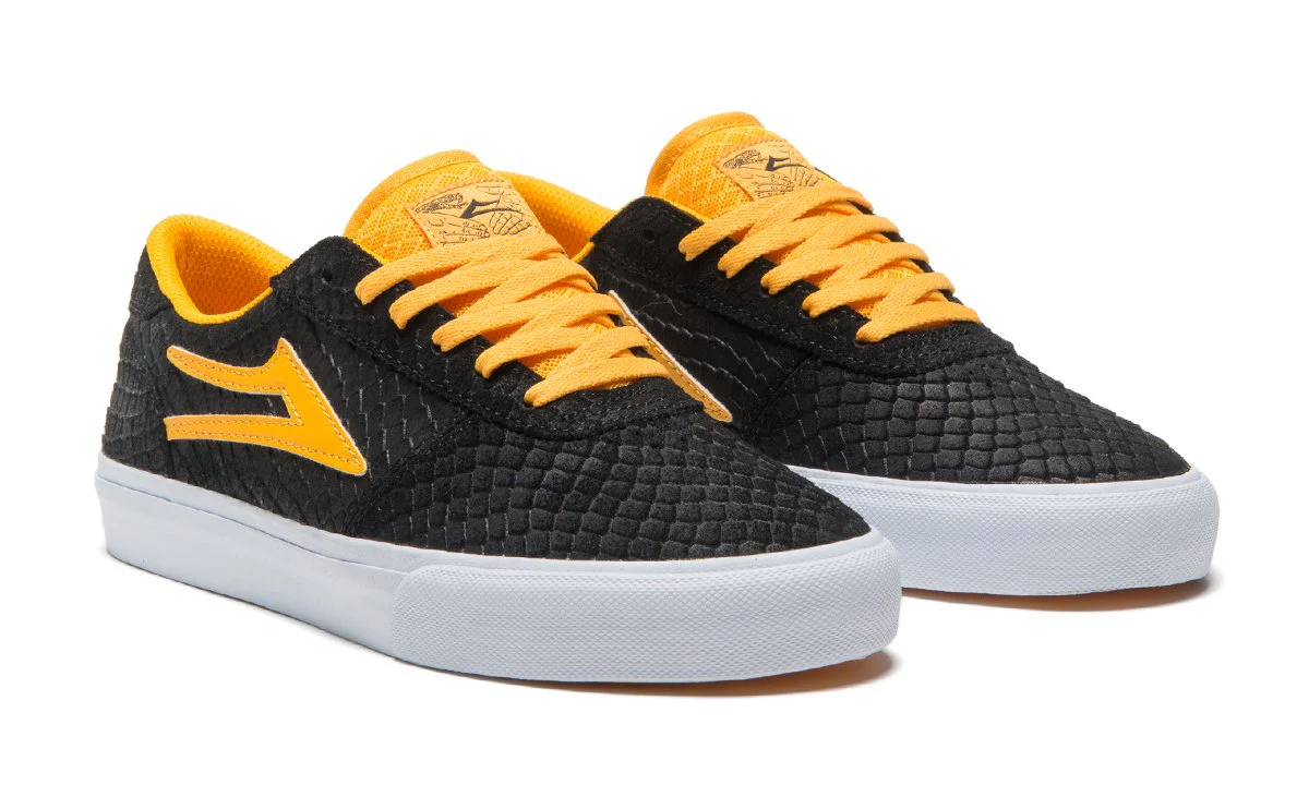 Lakai X Doomsayers Manchester Skate Shoe - Black/Gold - Image 4