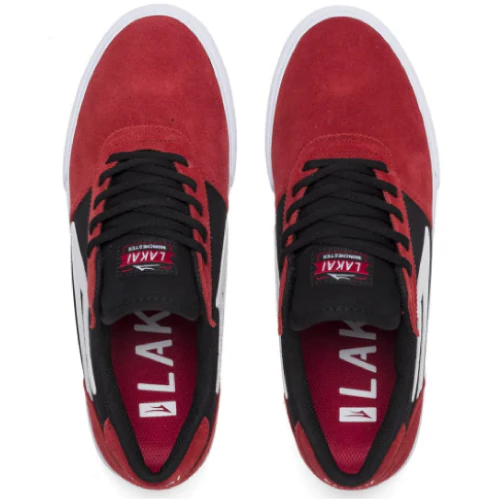 Lakai Manchester Skate Shoe - Red/Black - Image 4