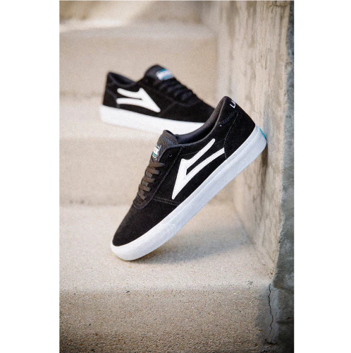 Lakai Manchester Skate Shoe - Black Suede - Image 5