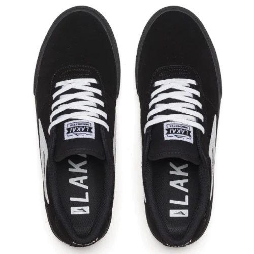 Lakai Manchester Skate Shoe - Black Suede - Image 3