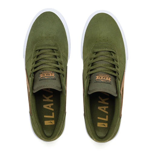 Lakai Manchester Skate Shoe - Olive Corduroy Suede - Image 3