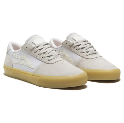 Lakai Manchester Skate Shoes - White/Glow in the Dark - Image 3
