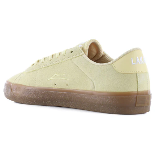 Lakai Newport Skate Shoe - Light Yellow Suede - Image 3