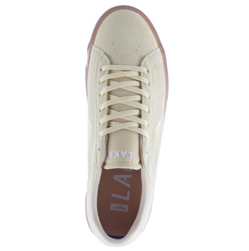 Lakai Newport Skate Shoe - Light Yellow Suede - Image 4