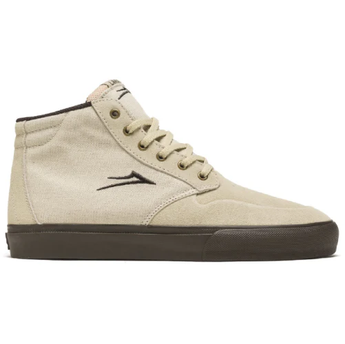 Lakai Riley 3 High Skate Shoe - Cream/Gum