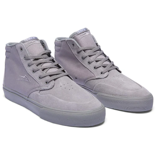 Lakai Riley 3 High Skate Shoe - Grey Suede - Image 2
