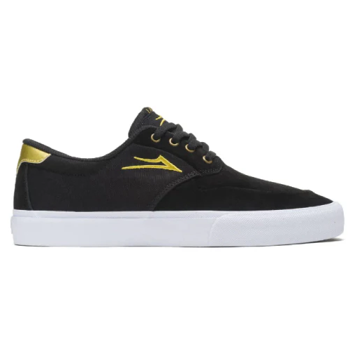Lakai Riley 3 Skate Shoe - Black/Gold