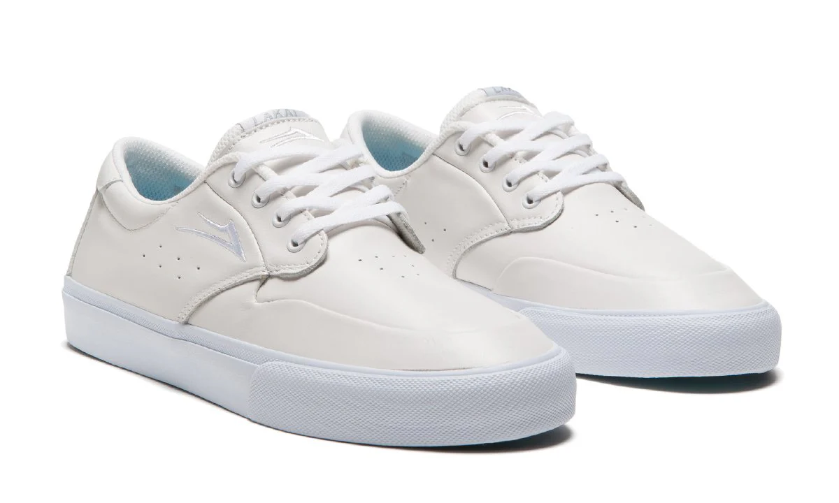 Lakai Riley 3 Leather Skate Shoe - White - Image 2