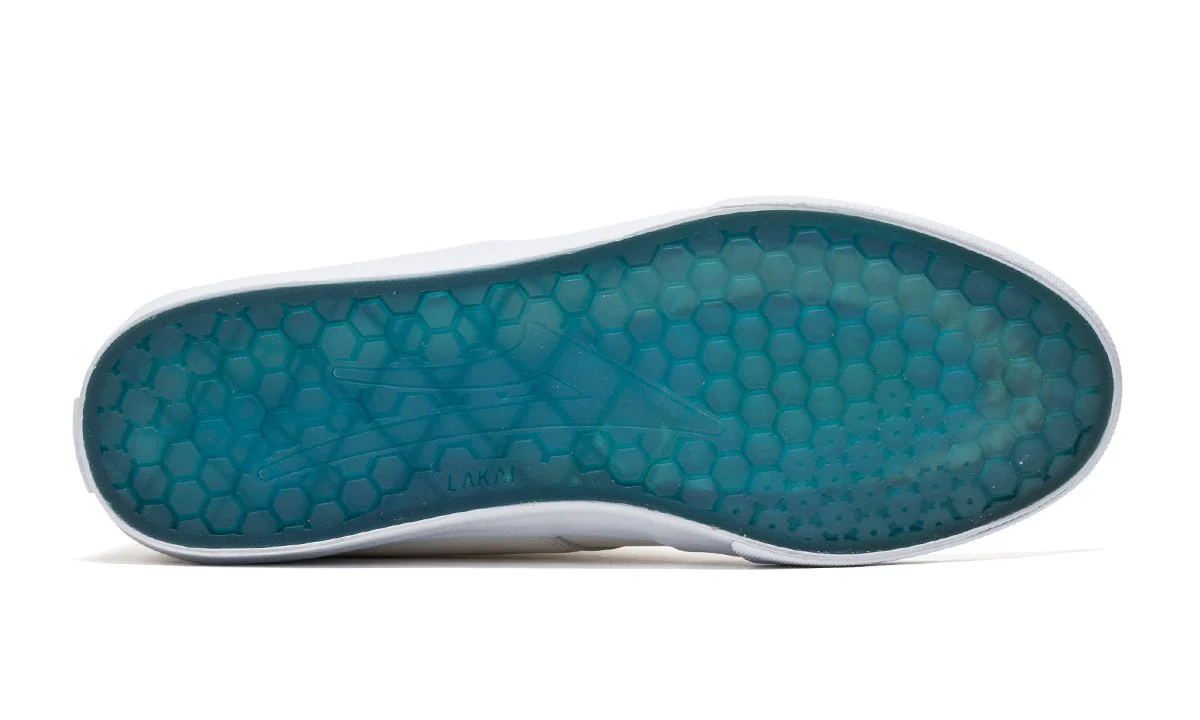 Lakai Riley 3 Leather Skate Shoe - White - Image 3