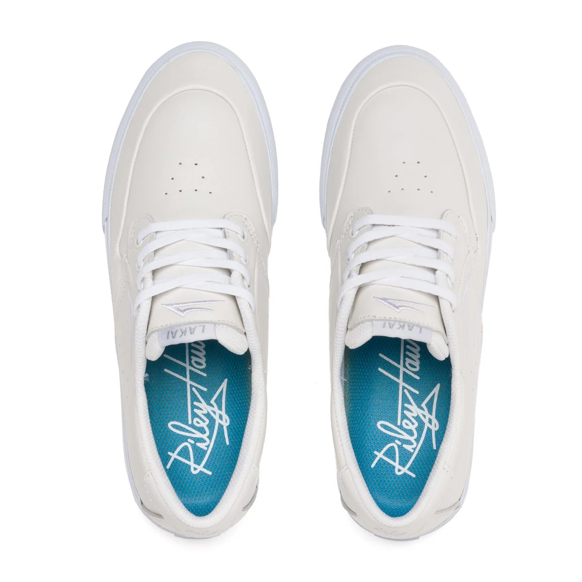 Lakai Riley 3 Leather Skate Shoe - White - Image 4