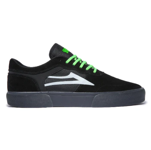 Lakai Staple SMU Skate Shoe - Black/UV Green - Image 2