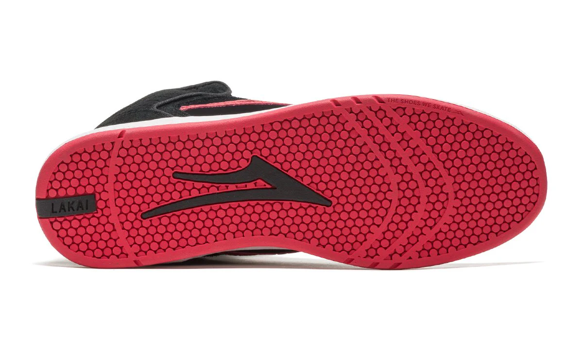 Lakai X Doomsayers Telford Skate Shoe - Black/Red - Image 3
