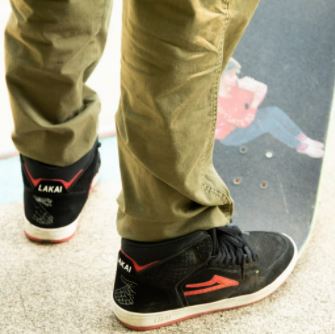 Lakai X Doomsayers Telford Skate Shoe - Black/Red - Image 8