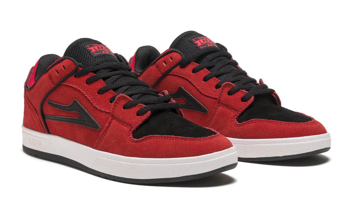 Lakai Telford Low Skate Shoe - Red - Image 2