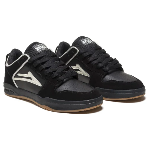 Lakai Telford Low Skate Shoe - Black/Glow in the Dark - Image 3