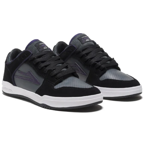 Lakai Telford Low Skate Shoe - Black/Grey - Image 2