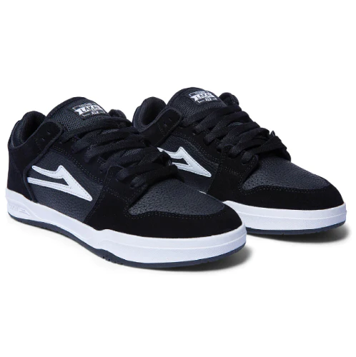 Lakai Telford Low Skate Shoe - Black Suede - Image 2