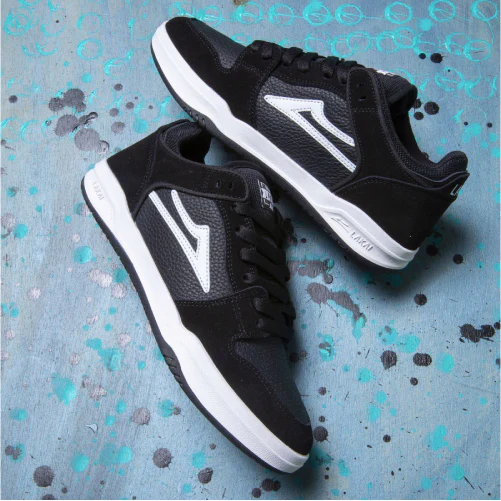 Lakai Telford Low Skate Shoe - Black Suede - Image 3
