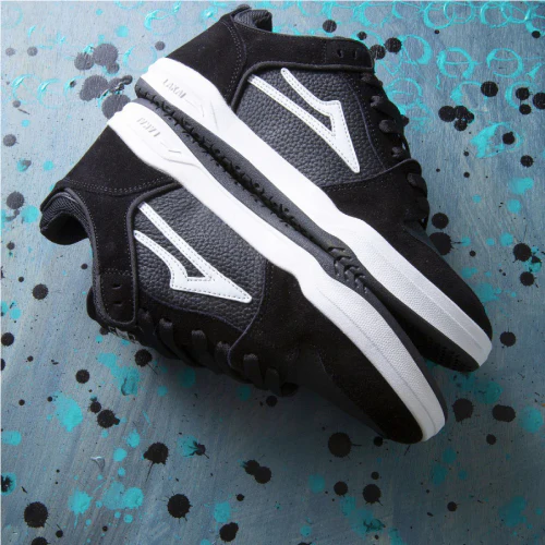 Lakai Telford Low Skate Shoe - Black Suede - Image 5