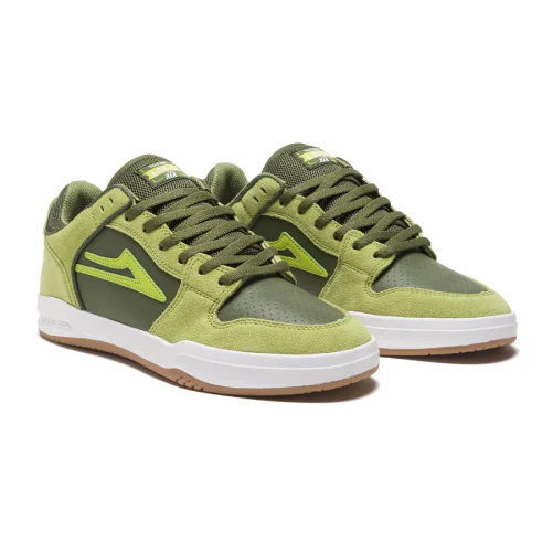 Lakai Telford Low Skate Shoe - Green/Green - Image 2