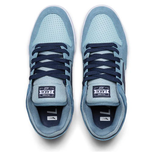 Lakai Telford Low Skate Shoe - Light Blue Suede - Image 3