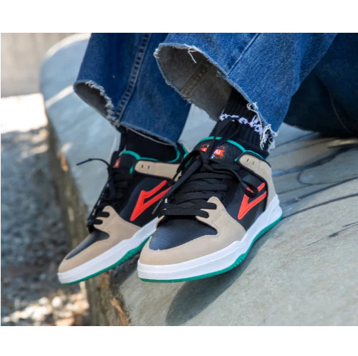 Lakai Telford Low Skate Shoe - Tan/Black - Image 3